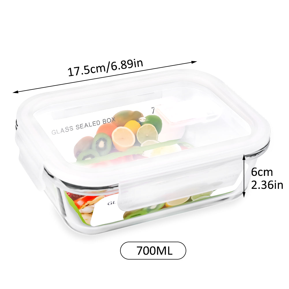 35.17Oz Glass Containers with Lids Meal Prep Containers 3 Compartment –  prgery