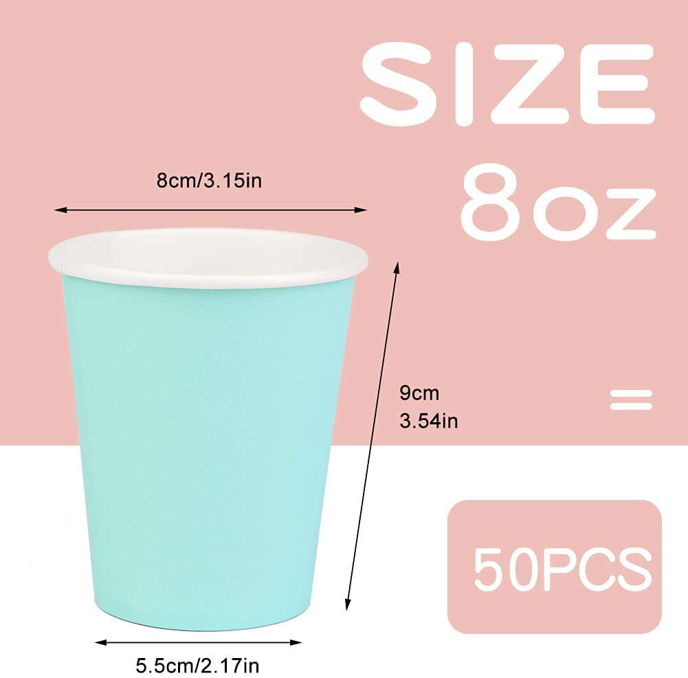 110 Pack] Paper Cups 8 Oz, Disposable Paper Coffee Cup Green – prgery