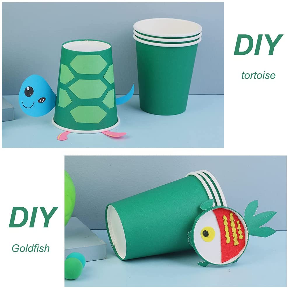 8 oz. Holiday Recyclable Paper Cup - Sip, Sit, & Stay (Green)