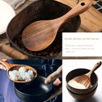 Wooden Rice Serving Spoons, Rice Paddle for Eating