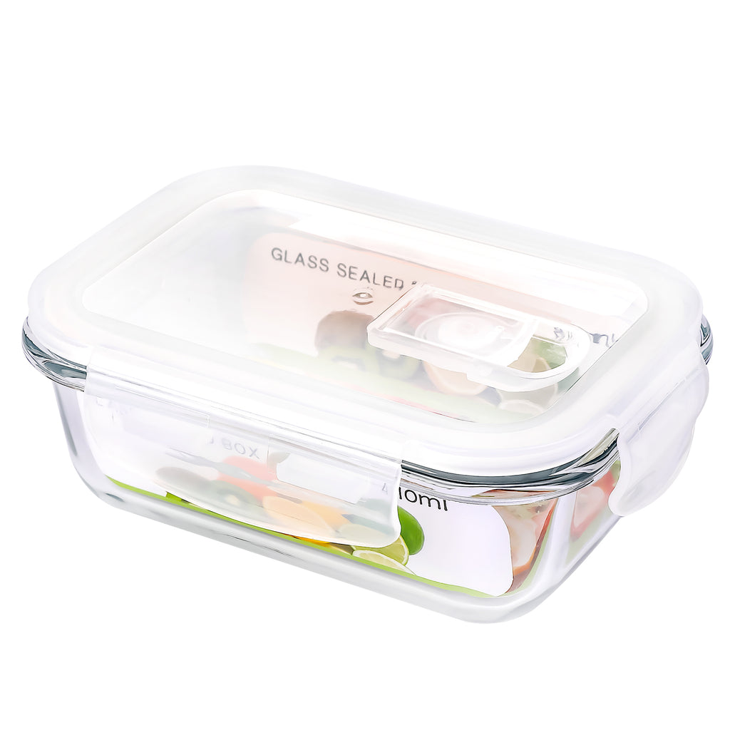 Cheap 13.87Oz Glass Containers with Lids Airtight Lunch Containers 410ML on  Sale – prgery