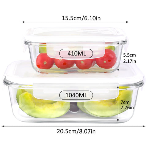 35.17Oz Glass Containers with Lids Airtight Lunch Containers 1040ML – prgery