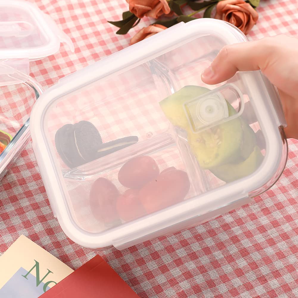 35.17Oz Glass Containers with Lids Airtight Lunch Containers (3